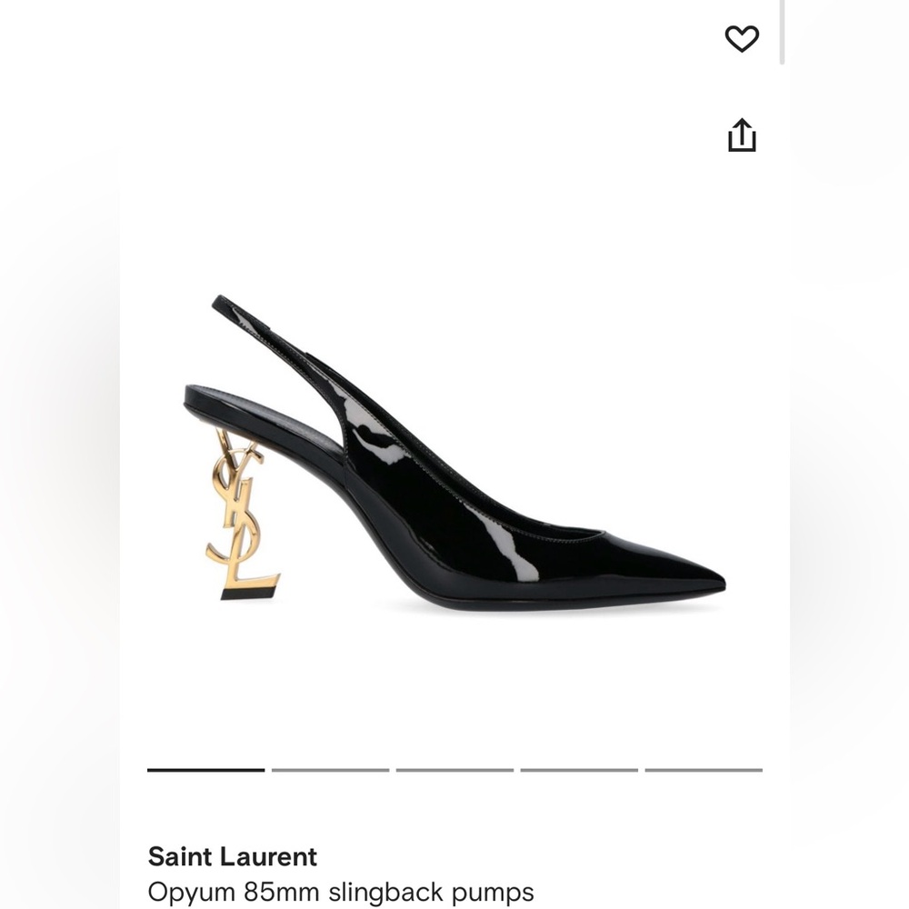 Brand: Saint Laurent YSL . Color: black and gold. Size: 35 /5. Material: leather